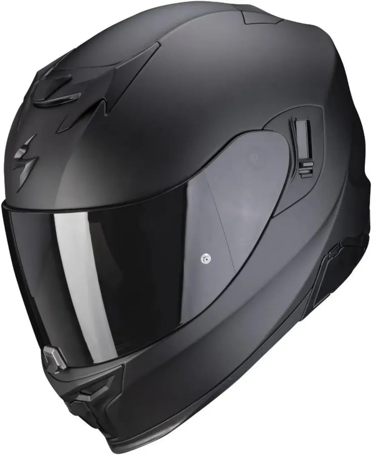 Scorpion EXO-520 Casco Moto con Visiera Solare, Bluetooth, Pinlock XL, Nero Opaco/Argento