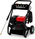 Idropulitrice a Benzina EBERTH 6,5CV, 210 Bar, 5 Ugelli, Tubo 8m, 12L/min