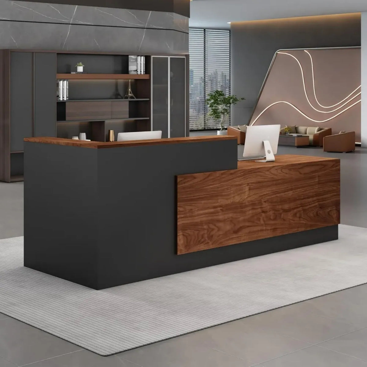 Banco Reception Moderno 200x60cm per Saloni e Negozi
