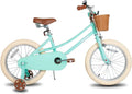 Bicicletta per Bambine 12-20 Pollici con Ruote di Supporto e Cavalletto, Età 3-11 Anni