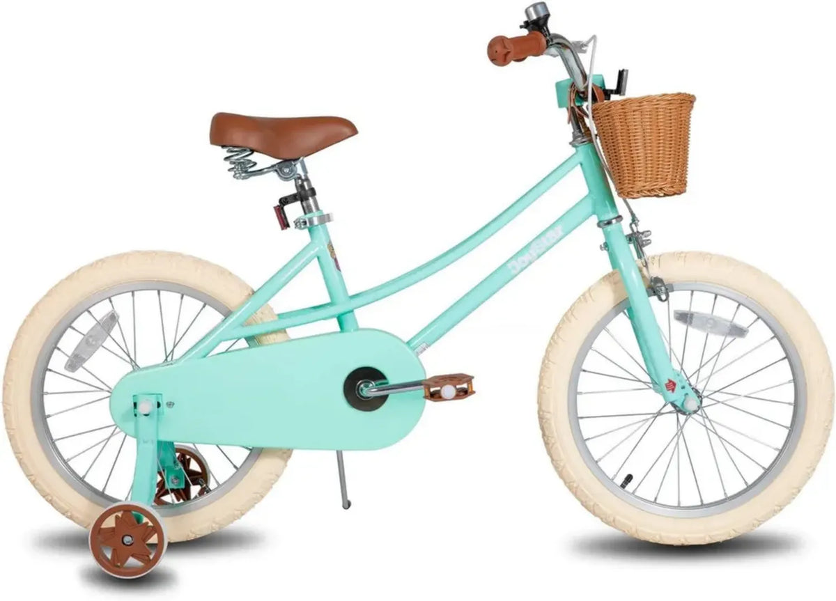 Bicicletta per Bambine 12-20 Pollici con Ruote di Supporto e Cavalletto, Età 3-11 Anni