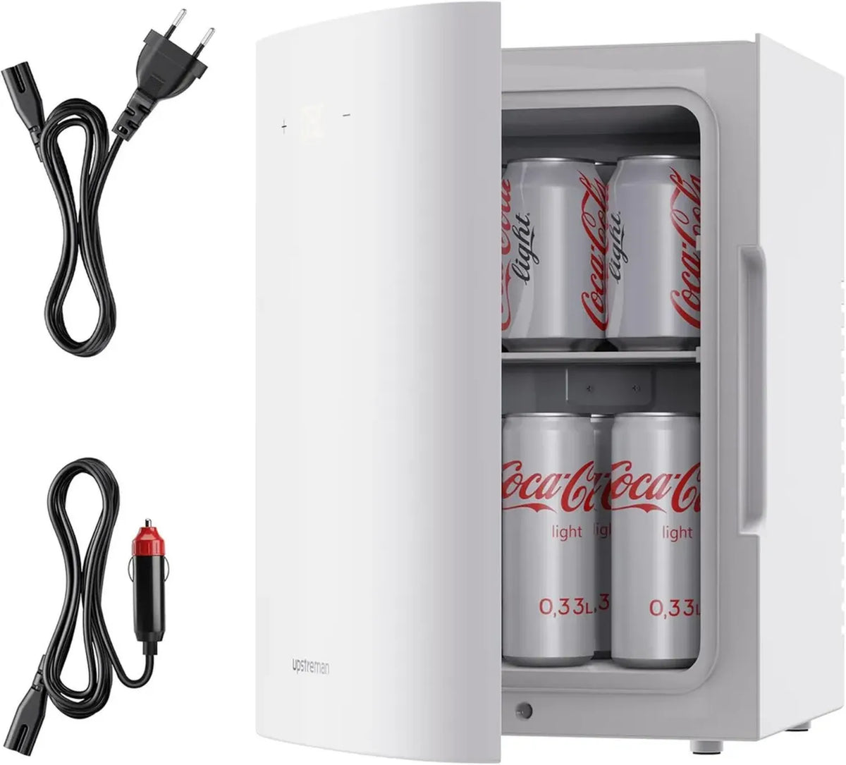 Mini Frigo Portatile 13L, 12V/220V Piccolo Frigorifero per Auto e Campeggio, Refrigeratore e Scaldavivande, Ideale per Bevande e Cosmetici