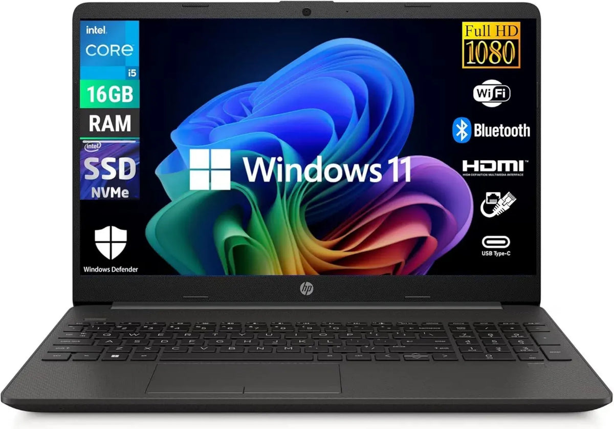 HP 250 G9 Notebook 15.6'' FHD, Intel Core i5, 16GB RAM, 512GB SSD, Windows 11
