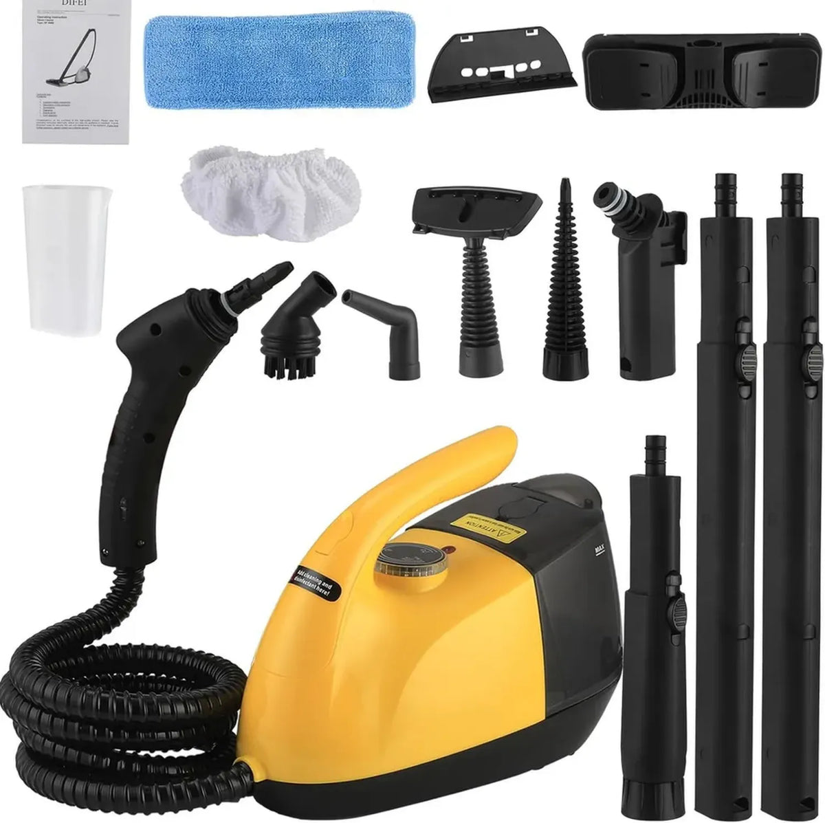 Scopa a Vapore 1800W con Accessori 11 Pezzi, Serbatoio 900ml, Riscaldamento Rapido 30s