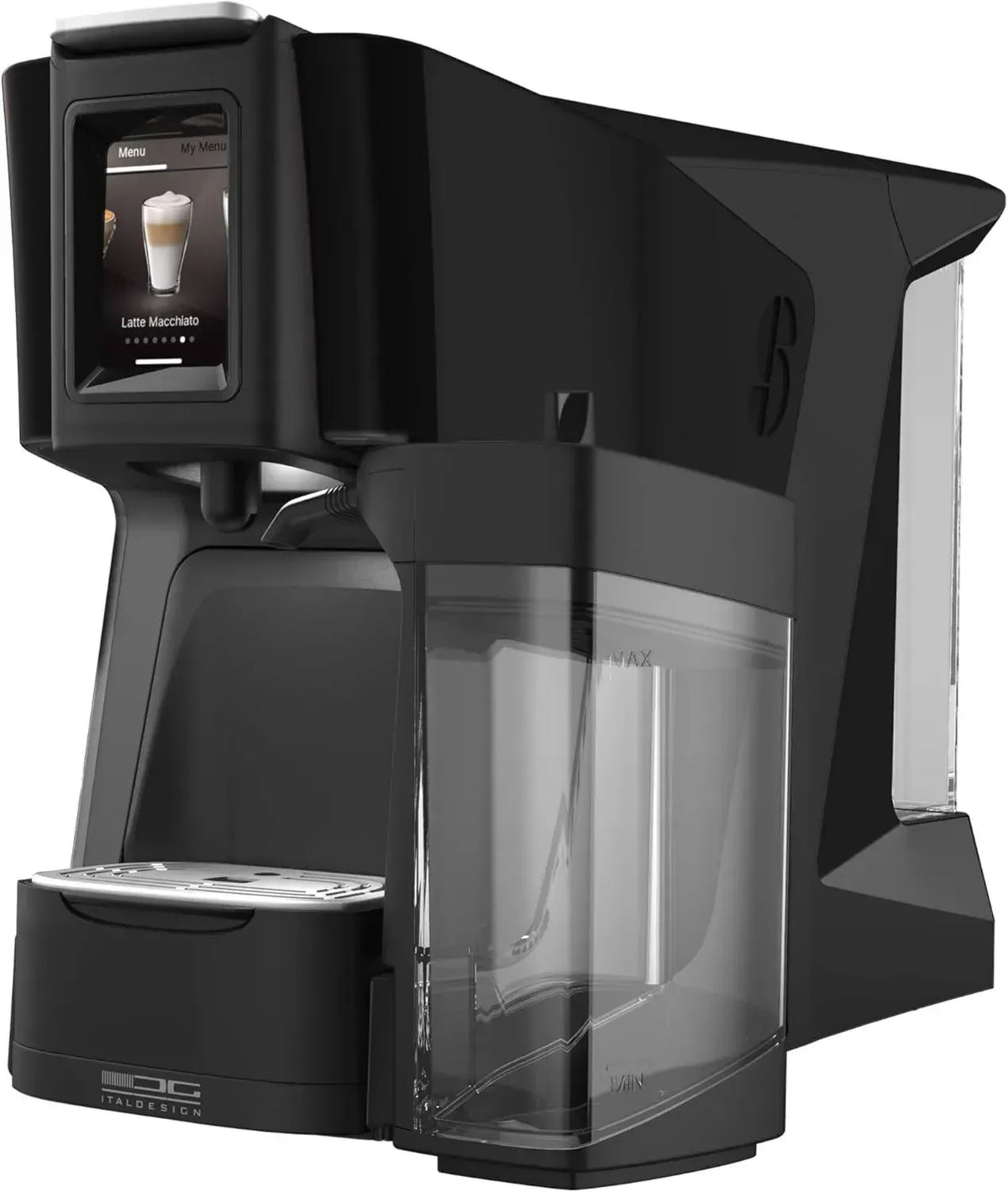 Macchina da Caffè ESSSE S20.Latte per Espresso e Cappuccino – con Display – Colore Rosso (Nero)