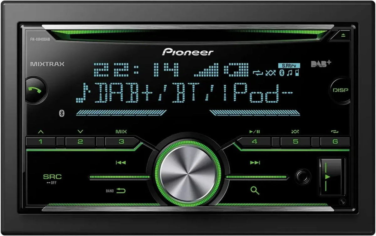Pioneer FH-X840DAB, Autoradio 2DIN DAB+, Bluetooth e USB, Inclusa Antenna DAB