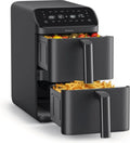 Friggitrice ad Aria Brabantia 10L, 2700W, Senza PFAS, Doppio Cassetto, 6 Programmi, Schermo Touch, Nero