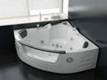 Vasca Idromassaggio Whirlpool 140x140 cm per 2 Persone con 14 Idrogetti, 8 Airjet, LED Multicolore, Audio Bluetooth e Ozono