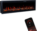 GLOW FIRE Camino Elettrico Core 127 con Effetti LED 3D, Riscaldamento, App Controllo e Timer, 1800W