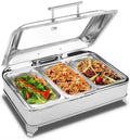 Scaldavivande Elettrico in Acciaio Inox per Buffet e Feste, Capacità 9L, Set con Vassoio GN 1/1
