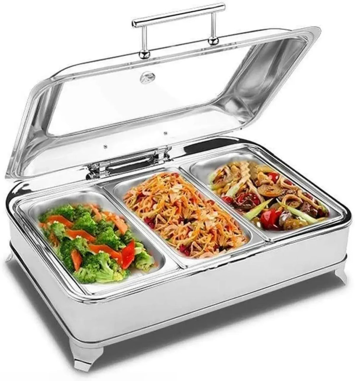 Scaldavivande Elettrico in Acciaio Inox per Buffet e Feste, Capacità 9L, Set con Vassoio GN 1/1