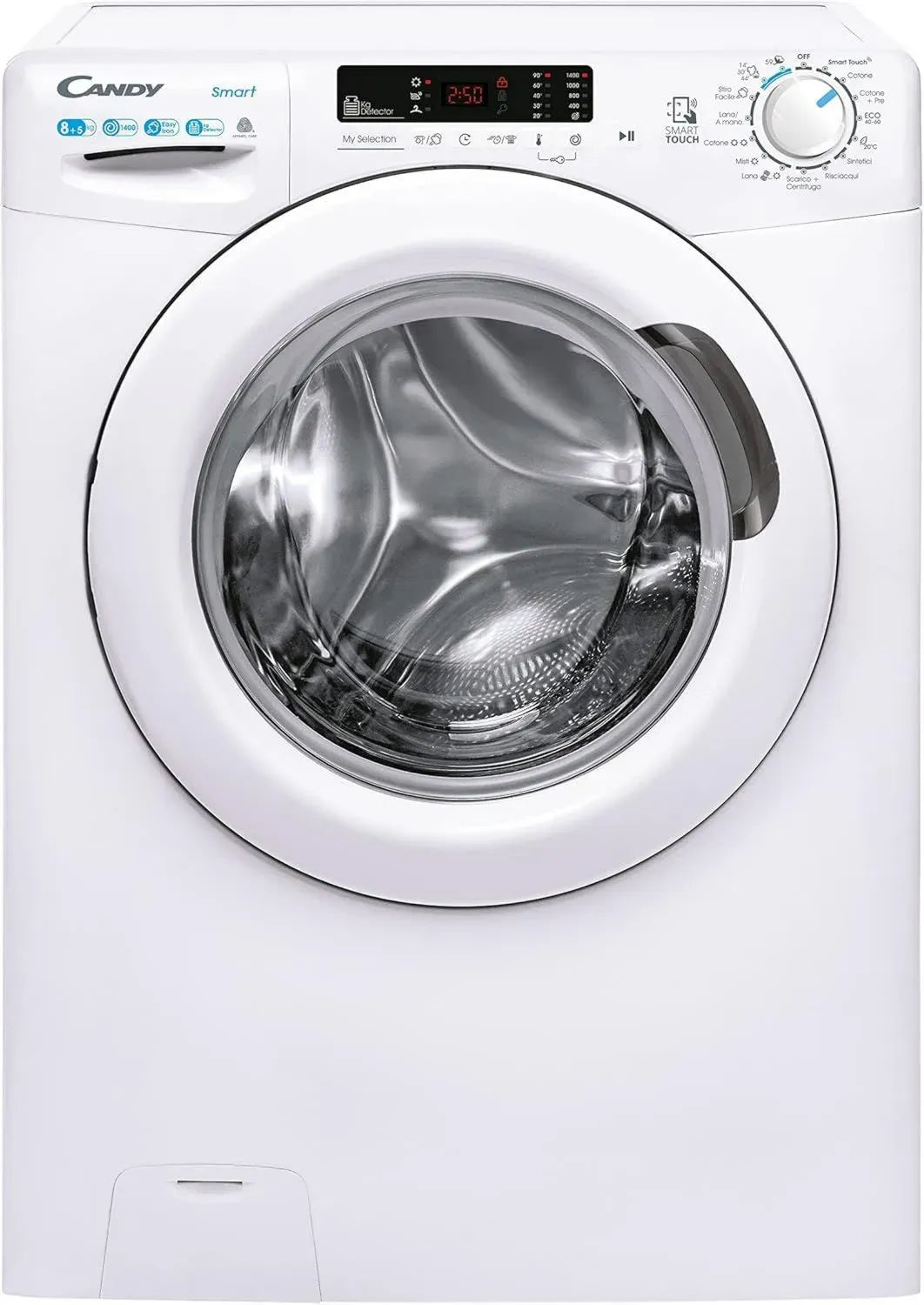 Candy Lavasciuga Slim 8+5 Kg, 1400 Giri, Classe D, NFC, Programmi Rapidi, Miglior Efficienza