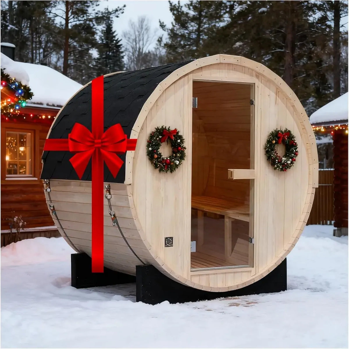 Sauna tradizionale in legno per 2-4 persone, bassa emissione elettromagnetica, riscaldatore TOULE 4,5 kW, per casa e spa, accessori inclusi