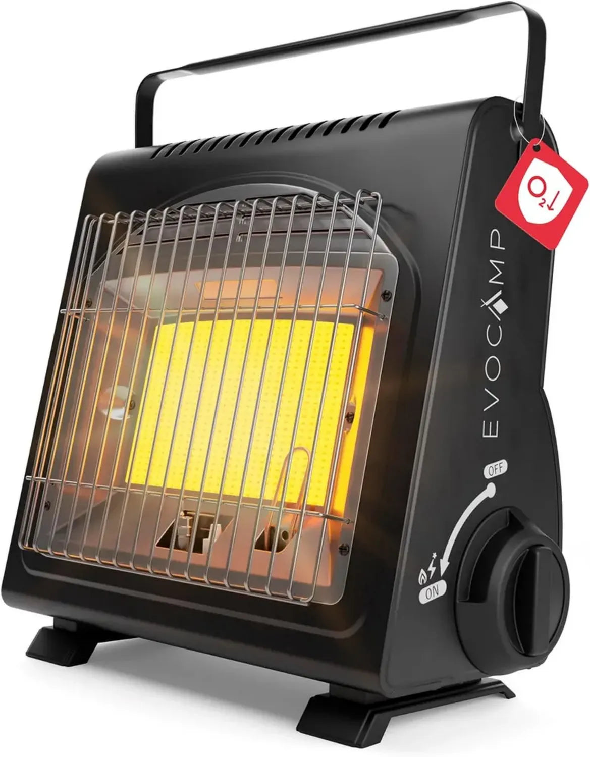 EVOCAMP Stufa a Gas Portatile 1,7 kW per Campeggio con Sistema di Sicurezza