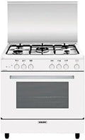 Glem A855GX Piano cottura indipendente a gas bianco con manopole frontali