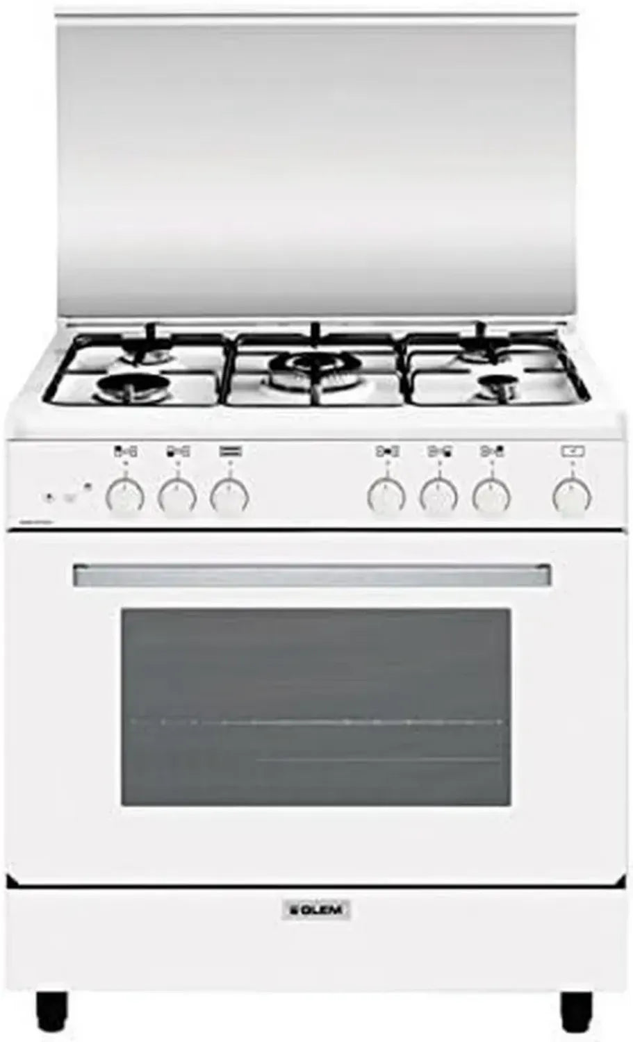 Glem A855GX Piano cottura indipendente a gas bianco con manopole frontali