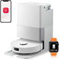 Robot Aspirapolvere e Lavapavimenti Roborock Qrevo Edge S5A, 18500 Pa, Anti-Grovigli, Spazzola DuoDivide e FlexiArm, Lavaggio Acqua Calda, Autopulizia, Bianco