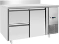 METRO Professional Tavolo Refrigerato in Acciaio Inox 136x70x85 cm, 135L, Raffreddamento ad Aria, Argento