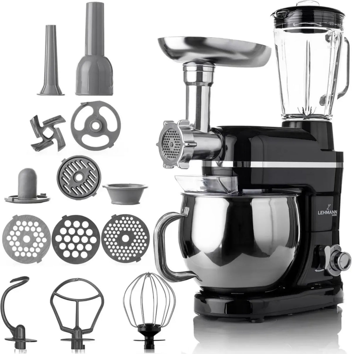 Robot da Cucina Multifunzione 3 in 1 con Agitatore Planetario, Tritacarne e Spremiagrumi