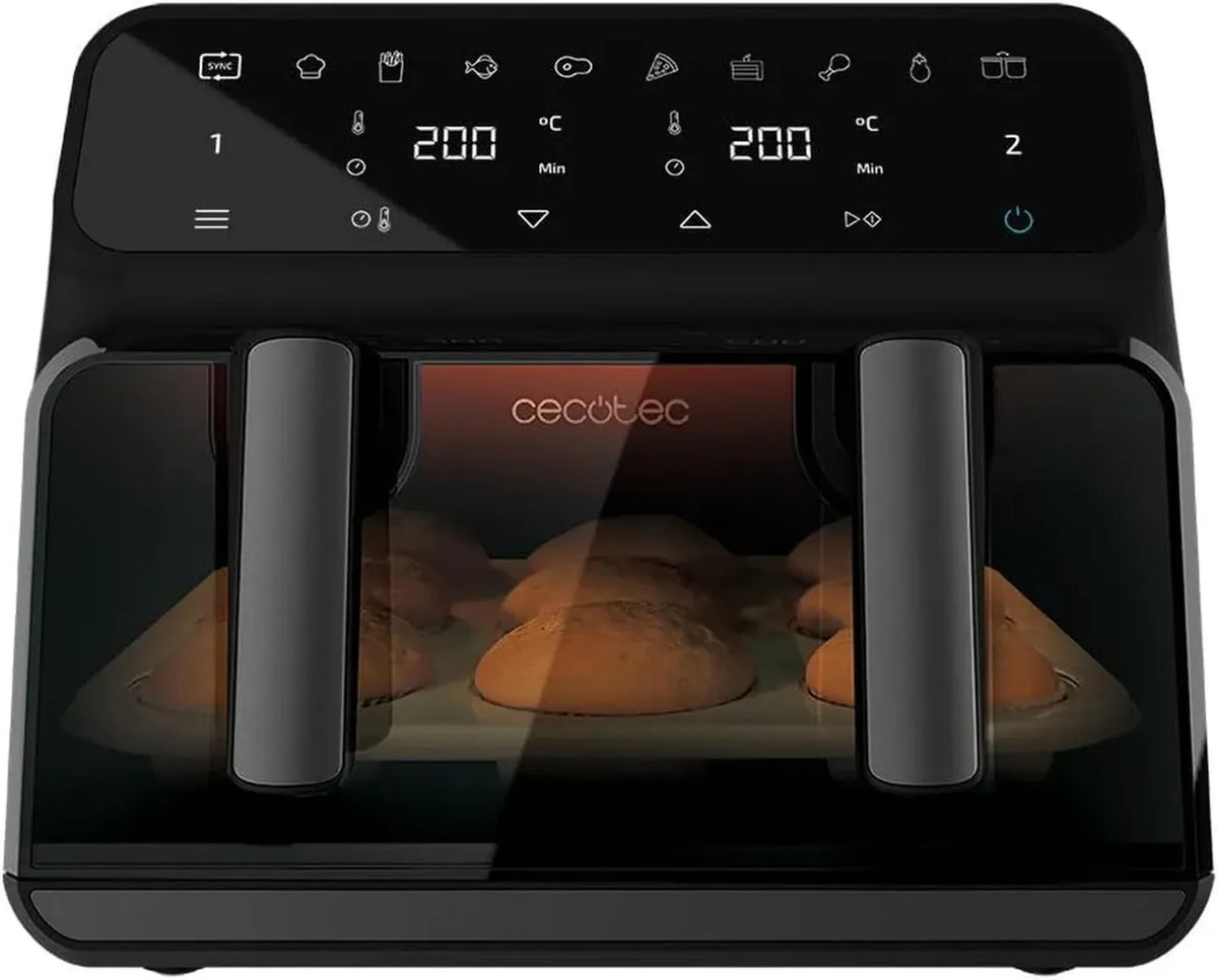 Friggitrice ad Aria Cecotec 9000 Window 2200W, Capacità 9L, Tecnologia PerfectCook