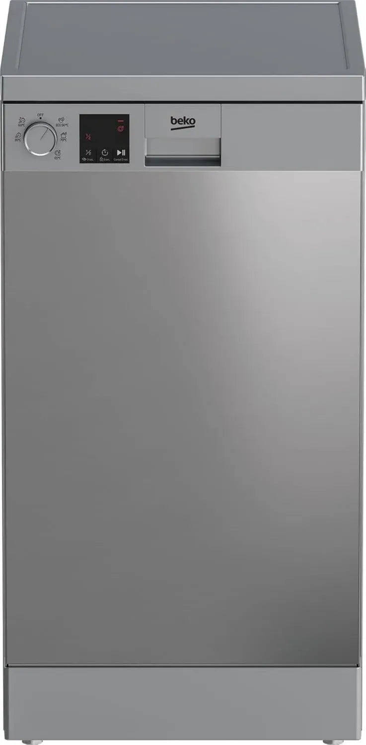 Beko Lavastoviglie SLIM 45 cm, Libera Installazione, Display LED, 10 Coperti, Inox