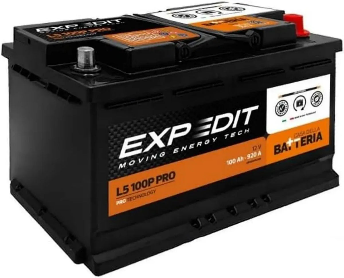 Batteria Auto 12V 100Ah 920A Potenza Elevata Senza Manutenzione Italiana
