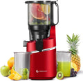 Estrattore di Succo AMZCHEF 250W, Apertura Extra Large 145mm, Capacità 1,8L, Ideale per Frutta e Verdura, Rosso