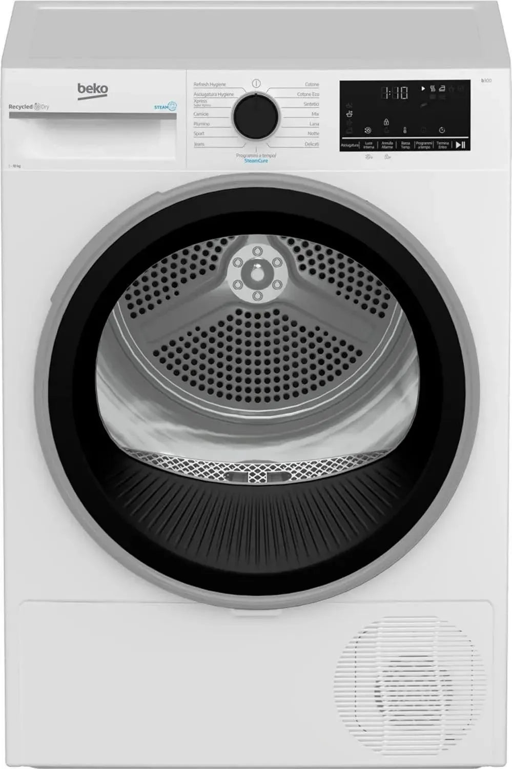 Asciugatrice 10 Kg con Pompa di Calore, Installazione Libera, Classe Energetica C