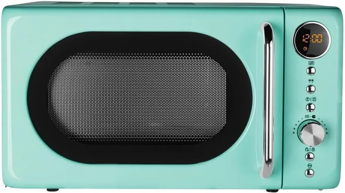 Forno a Microonde Vintage Verde 17L con 7 Funzioni e Timer