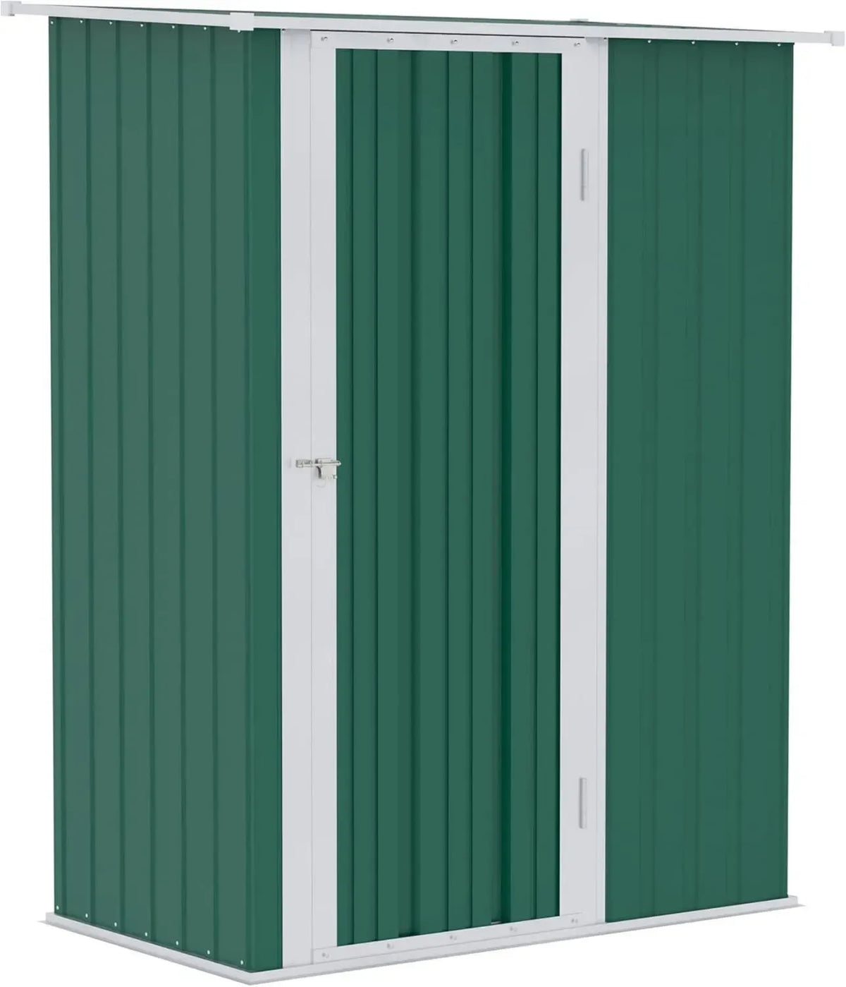 Capanno da Giardino in Acciaio con Porte Scorrevoli, 142x84x189 cm, Verde Impermeabile