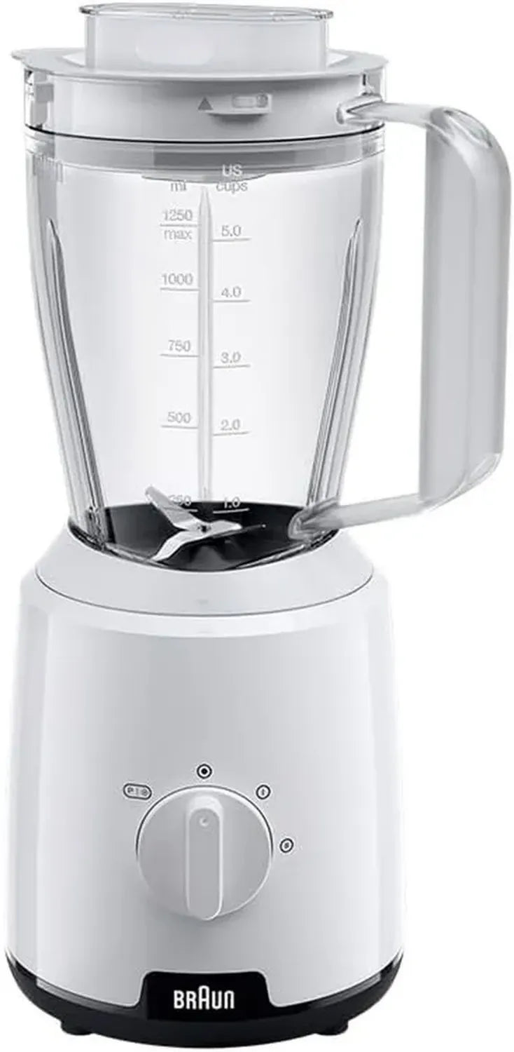 Frullatore Braun PowerBlend 1,5L con Funzione Ice-Crush, 600W, Bianco