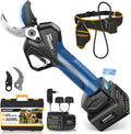 SWANSOFT Forbici da Potatura Elettriche Professionali 40mm 21V, Alta Potenza 1050W 8Ah, Blu/Nero