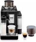 DeLonghi Rivelia Macchina da Caffè Super Automatica con Macinino e Serbatoio per Latte, 19 Bar, Nero Onice