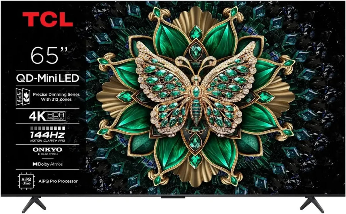 TCL Smart TV 65' Serie C69K QD-MiniLED 4K, 144Hz, Audio Onkyo, Dolby Vision IQ e Atmos, Google TV