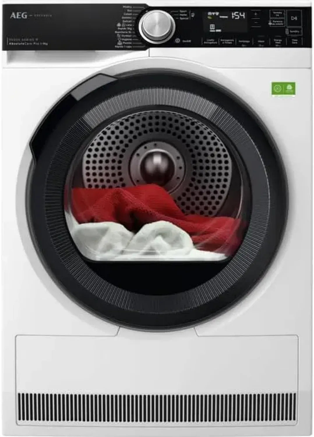 AEG Asciugatrice 9kg a Caricamento Frontale, Libera Installazione, Colore Bianco