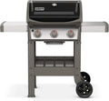 Weber Spirit II E-310 GBS Barbecue a Gas 3 Fuochi, Griglia 60x46 cm, Termometro Integrato, Ripiano Laterale Pieghevole, 4 Ruote, Nero/Grigio
