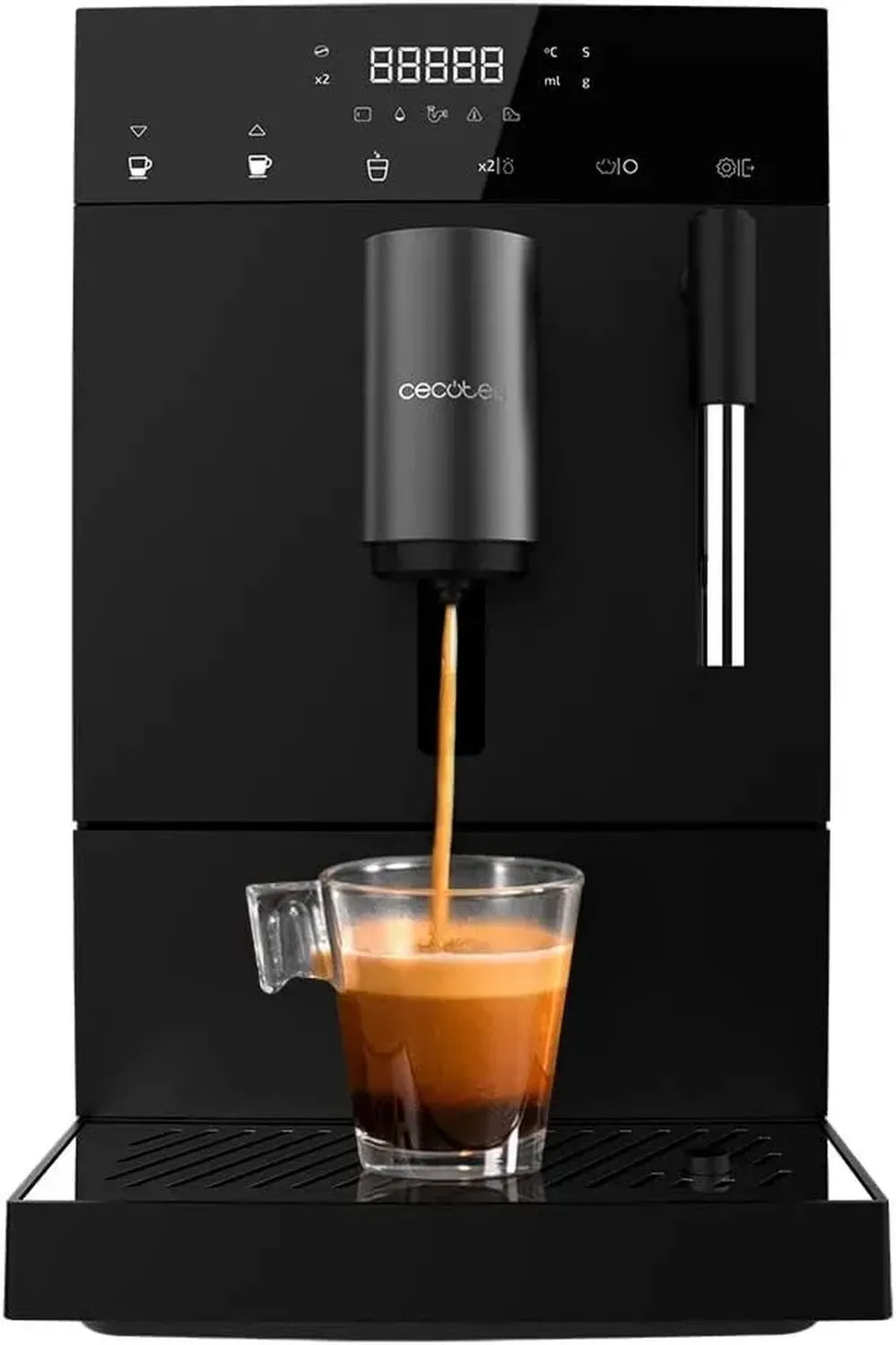 Macchina da Caffè Superautomatica Compatta Cecotec 1350W, 19 Bar, Caffè Personalizzato, Pulizia Automatica