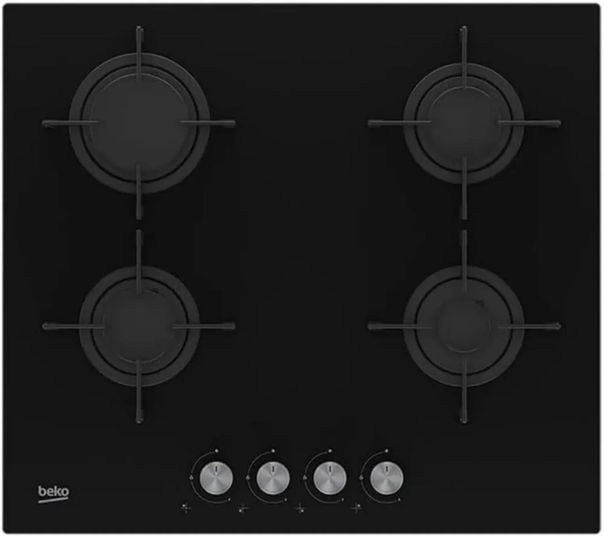 Piano Cottura a Gas Beko HILG 64220 S Nero da Incasso