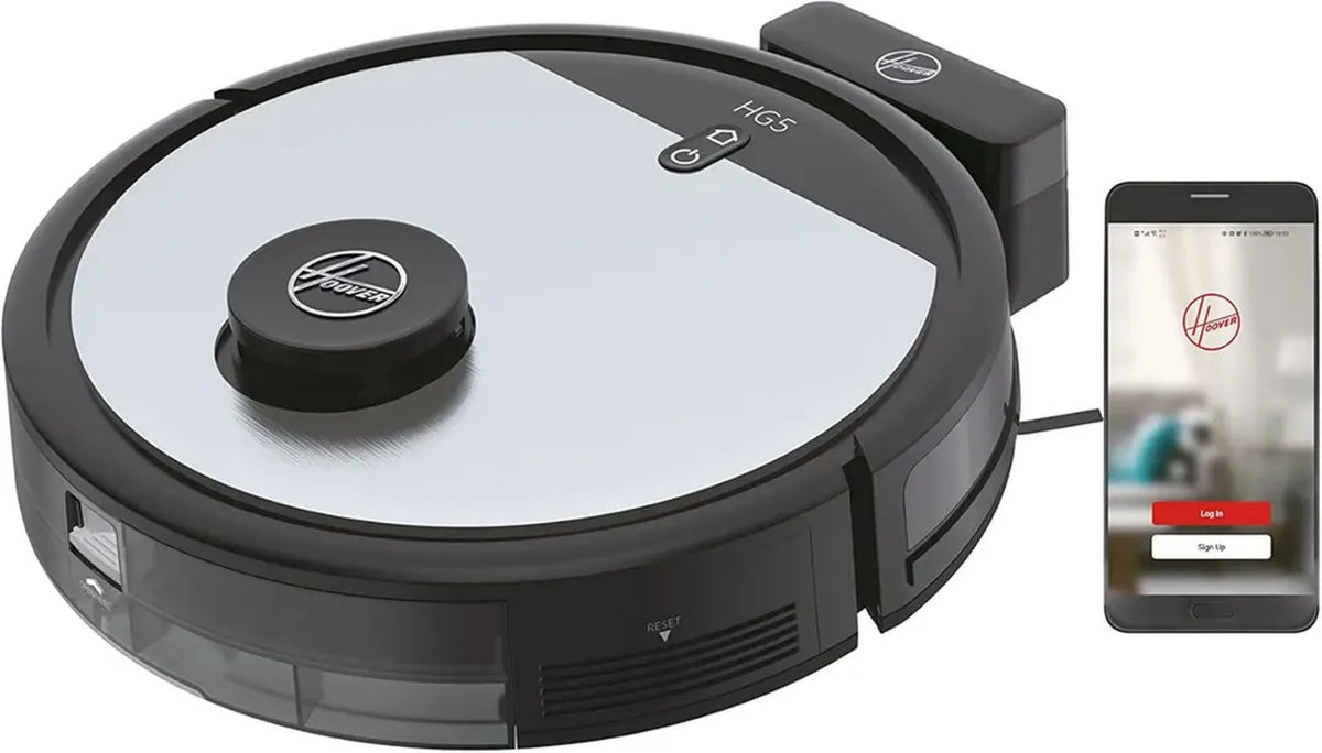 Robot Aspirapolvere Hoover HG5 con Wi-Fi, Navigazione Intelligente e 5 Modalità