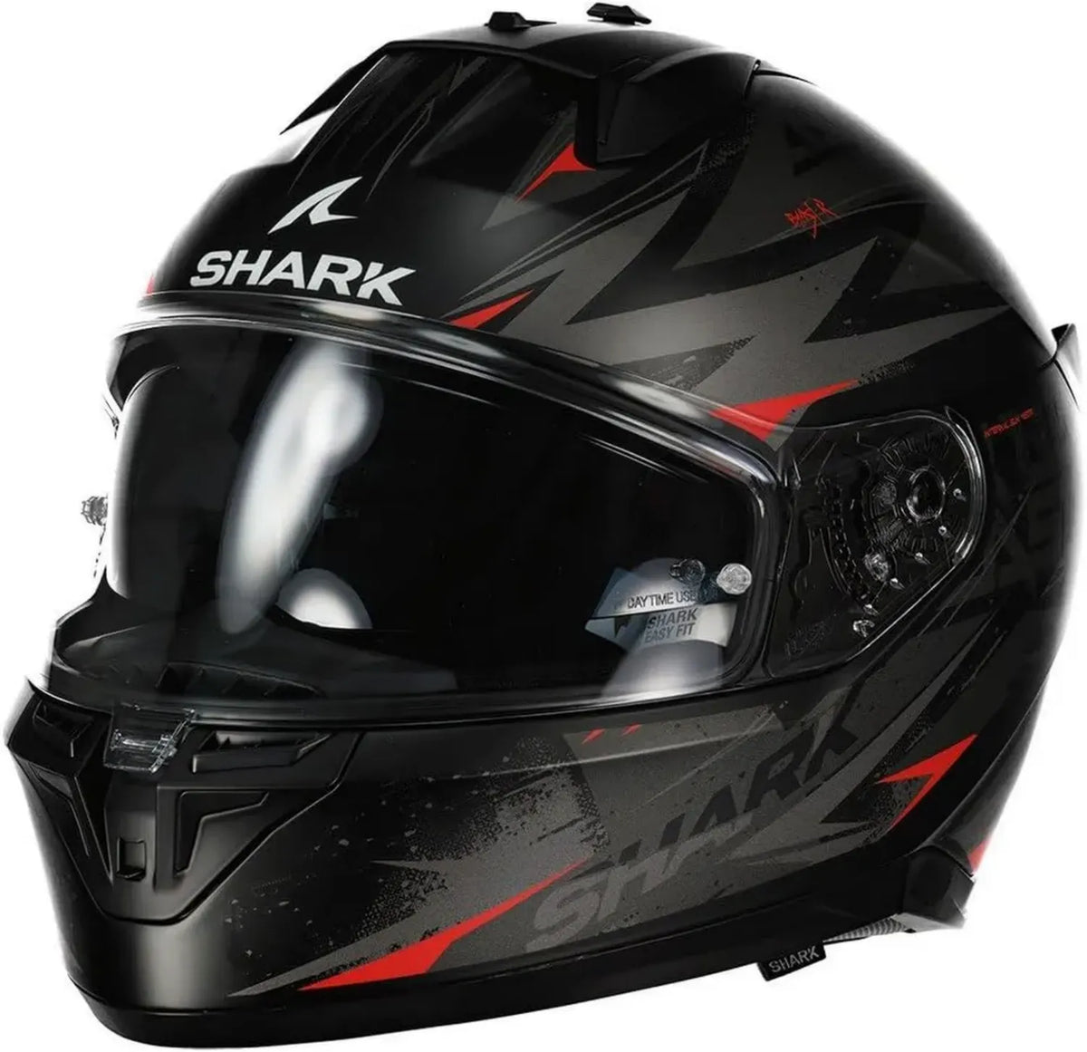 Casco Integrale Moto SHARK D-SKWAL 3 Blast-R Nero Opaco Antracite Rosso XL