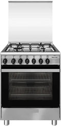 Cucina a Gas 60x60 cm con Forno Elettrico e 4 Fuochi
