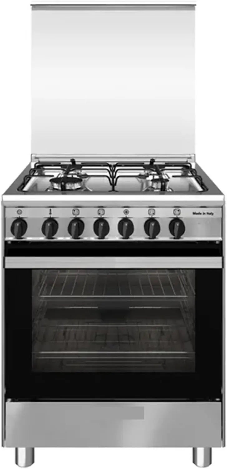 Cucina a Gas 60x60 cm con Forno Elettrico e 4 Fuochi