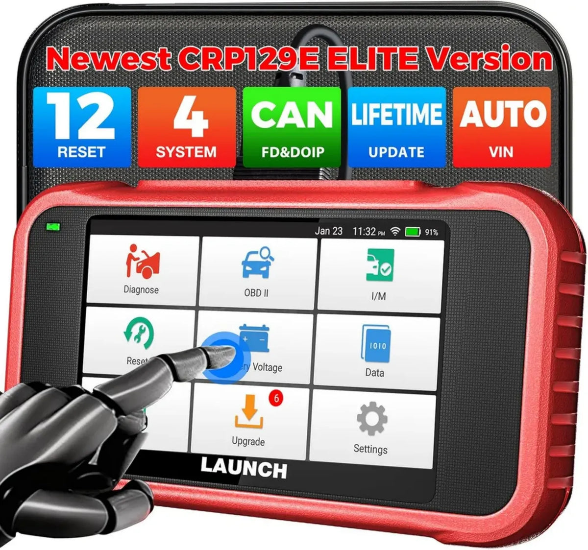 Scanner Diagnostico Auto LAUNCH CRP129E V3.0 con OBD2 e 16 Funzioni Avanzate