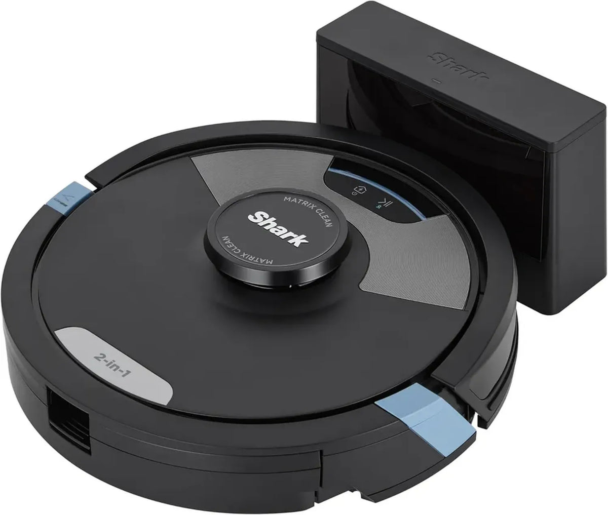 Robot Aspirapolvere Lavapavimenti Shark Matrix Plus 2-in-1 con LiDAR, Pulizia dei Bordi, Ideale per Tappeti e Peli di Animali, Ricarica Automatica, Compatibile con Wi-Fi e Alexa, Nero