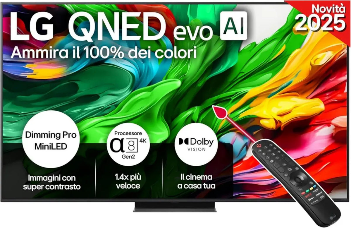 LG TV 65QNED86A: Smart TV 4K da 65 pollici con AI, MiniLED e Dolby Vision