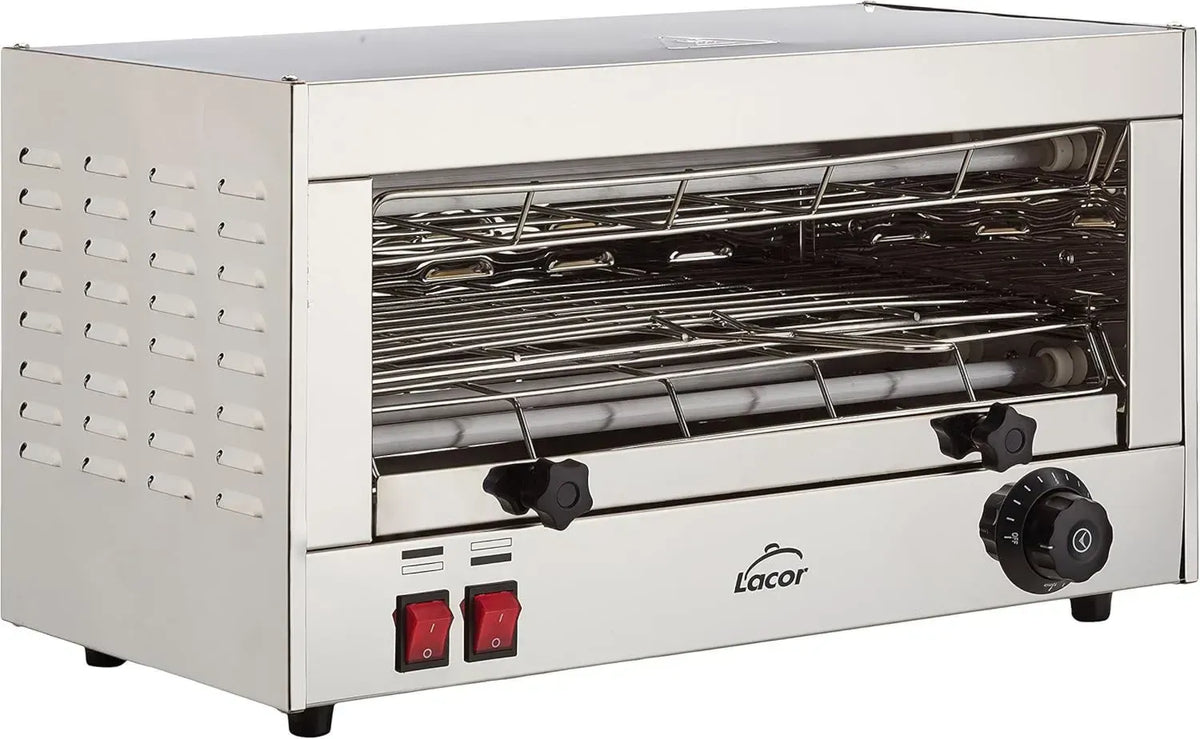LACOR 69172 Tostapane Orizzontale Elettrico, 2400 W, Acciaio Inox, Grigio