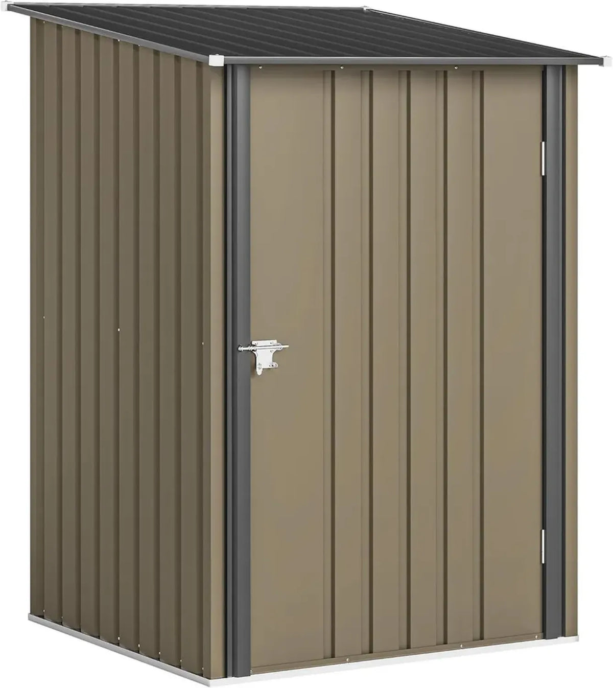 Capanno da Giardino Outsunny in Acciaio Zincato con Porta Bloccabile, 100x104x160 cm