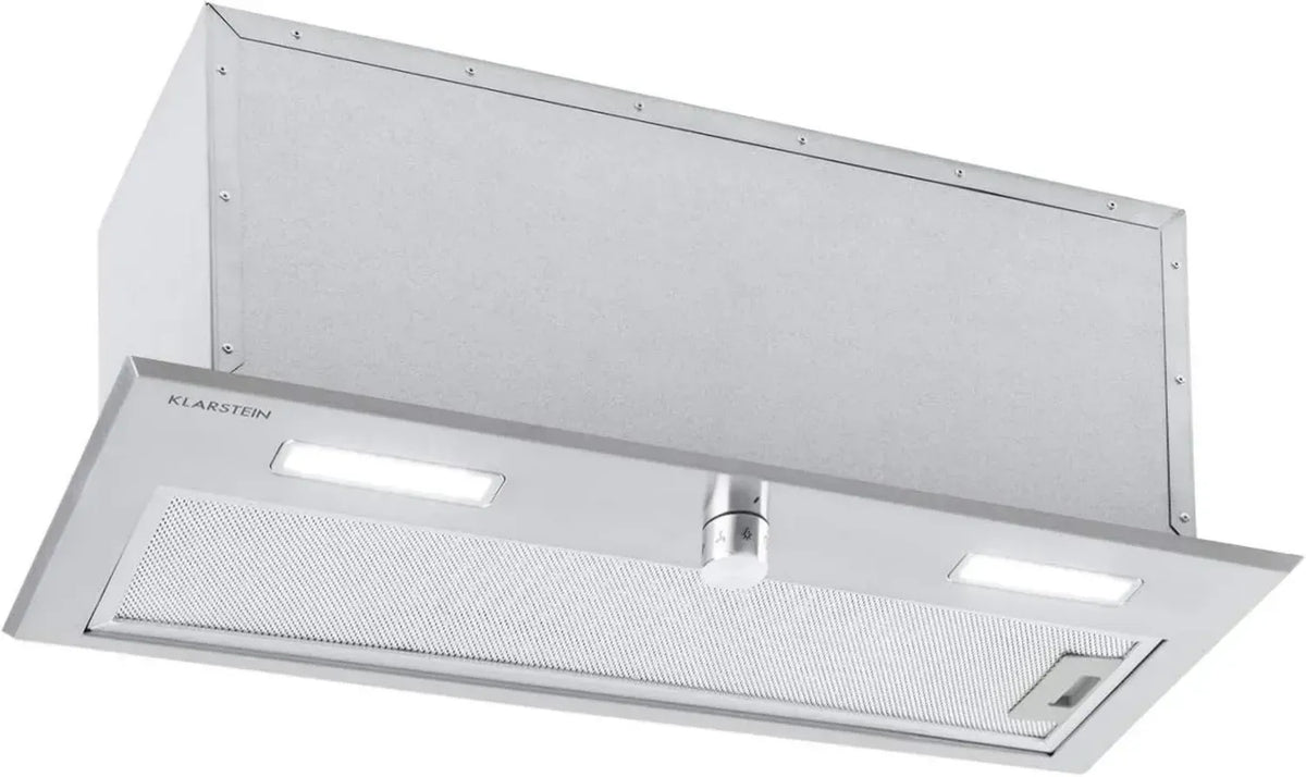 Cappa Aspirante Incasso Klarstein Simplica 70 cm, 400 m³/h, 3 Velocità, Luci LED 3W, Acciaio Inox