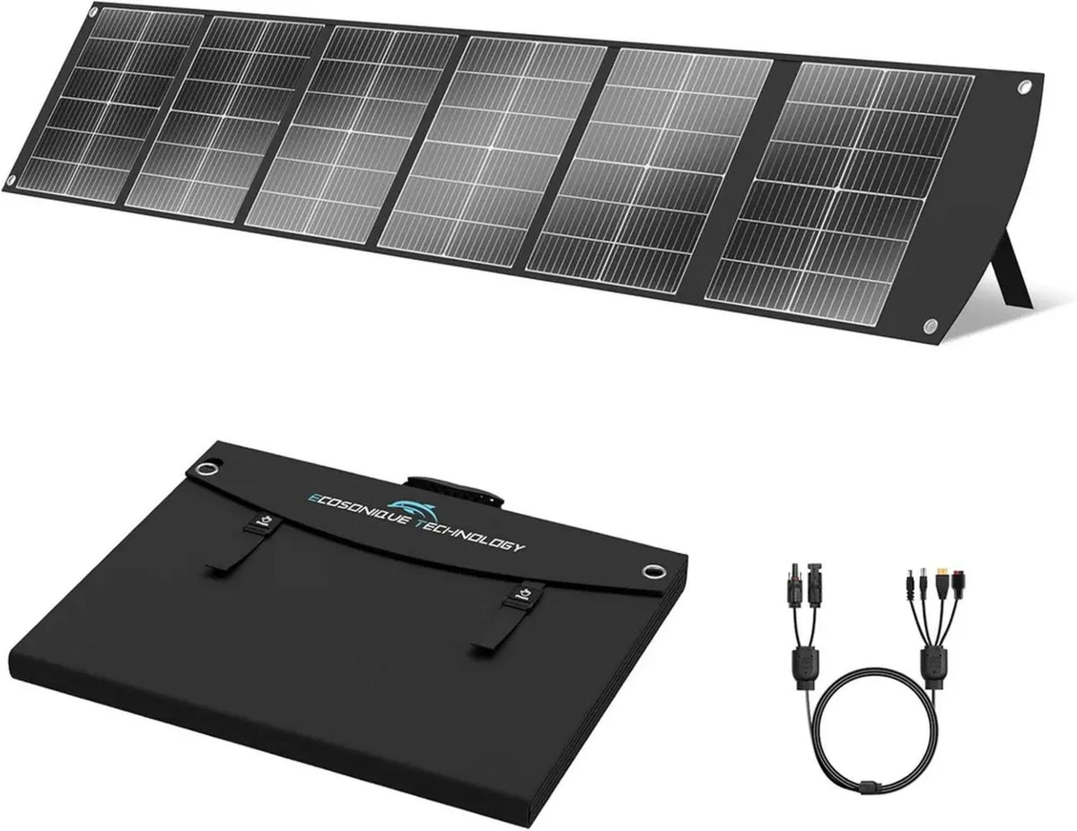 Pannello Solare Pieghevole 200W Monocristallino con Ricarica Veloce USB e Uscite MC4