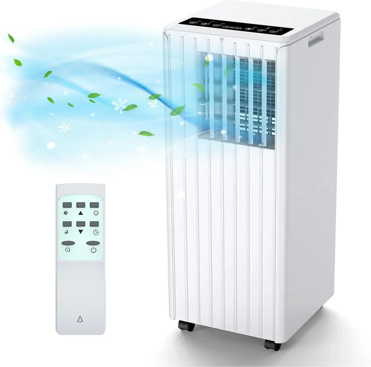 Climatizzatore Portatile 9000 BTU 5 in 1, Deumidificatore, Modalità Sonno, Timer 24H, Doppia Velocità, Telecomando e Kit Finestra